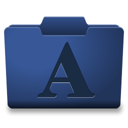 Blue Fonts Icon 256x256 png
